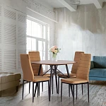 Стул Easy (mod. JSC02-1), металл, флок, 41 х 52 х 96 см, brown (золотисто - коричневый) HLR12 / черный | изображение 9