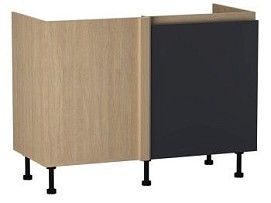 Стол под мойку угловой СМУ-120 правый, Женева (1154*534*870) Дуб Палермо/Синий матовый, 22515