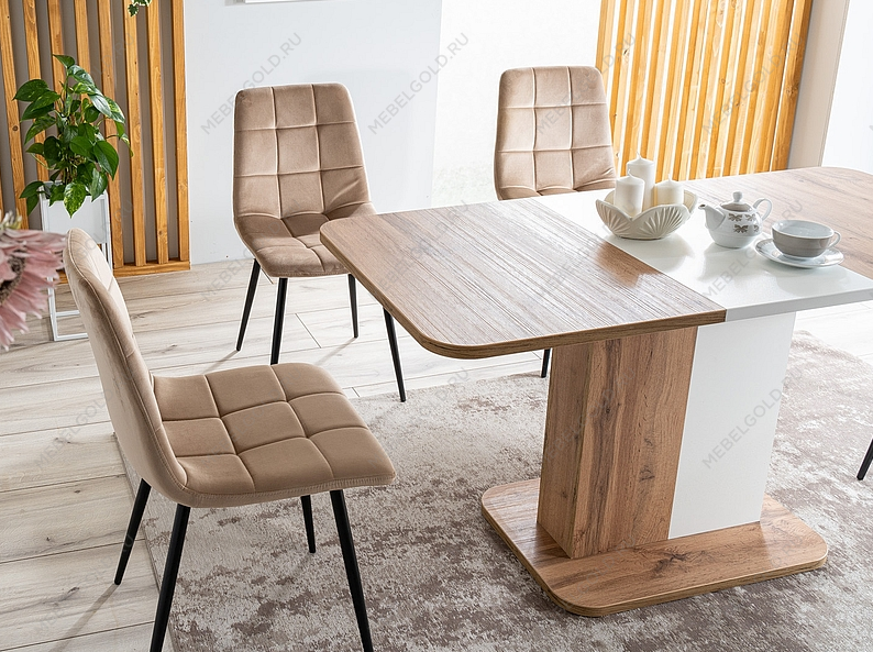 Стул кухонный Signal MILA VELVET (бежевый/черный) | изображение 5