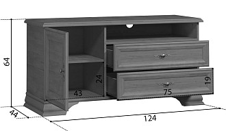 Тумба Кентаки RTV 1D2S каштан