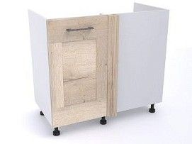 Стол под мойку угловой СМУ-100 левый, Дублин (900*470*820) Дуб галифакс белый, 21614