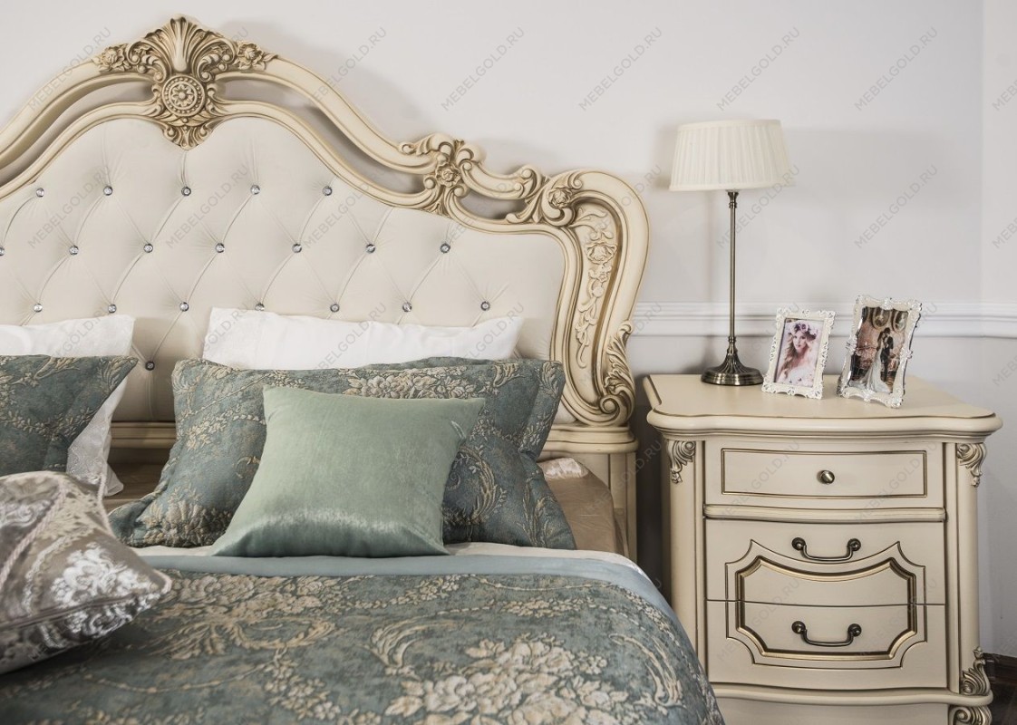 Кровать Мона Лиза 180х200 см с мягким изголовьем крем | изображение 2