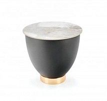 Стол журнальный Halmar CECILIA (белый/серый/золотой)