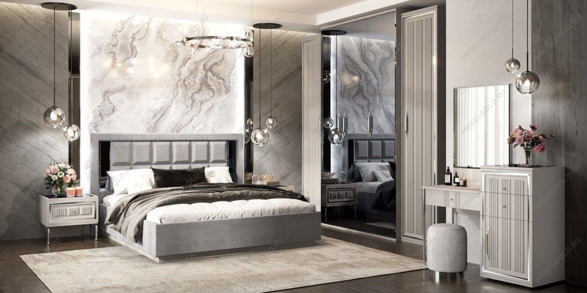 Кровать Замира 160x200 см серый камень | изображение 4