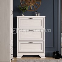 Обувница Тиффани 3D вудлайн кремовый