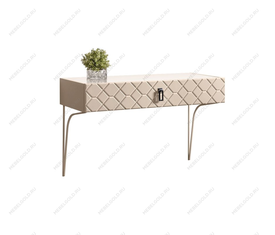 Стол туалетный (консоль) Bogemia Farfalle (Ваниль) (Lakobel/Хром) БМСТ-1(Fa)