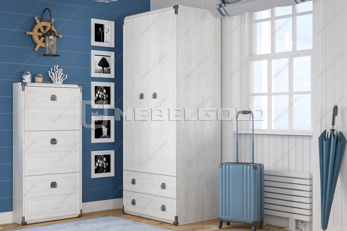 Шкаф со штангой Индиана JSZF2D2S сосна каньон | изображение 2