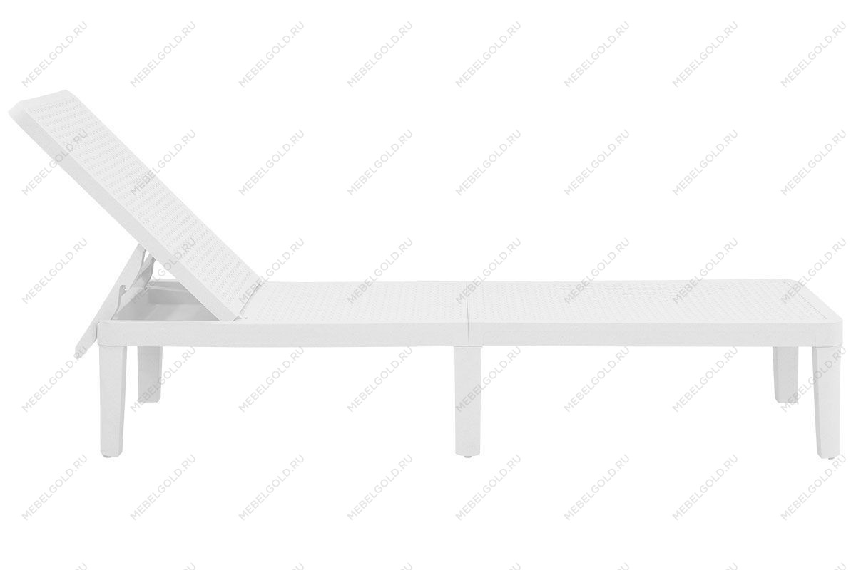 Шезлонг Tweet compact с матрасом, белый