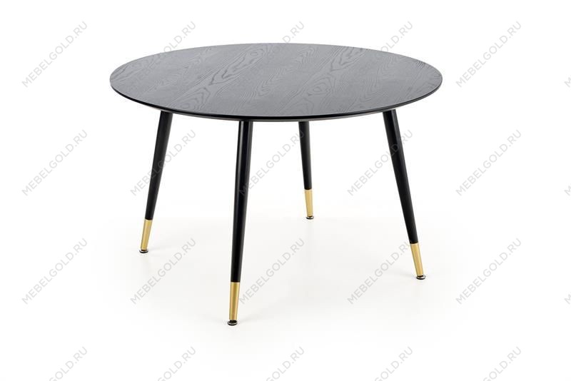 Стол обеденный Halmar EMBOS (черный/черный, золотой)