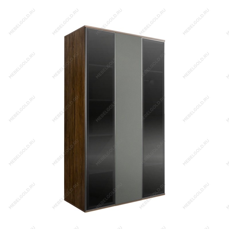 Шкаф 3-х дверный Bogemia Woodline Air (Серый/Серебро) БМШ2/3(2)