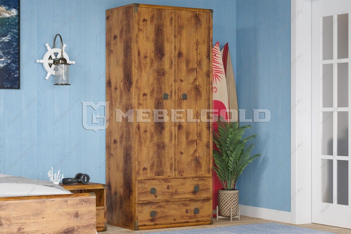 Шкаф со штангой Индиана JSZF2D2S дуб саттер | изображение 2