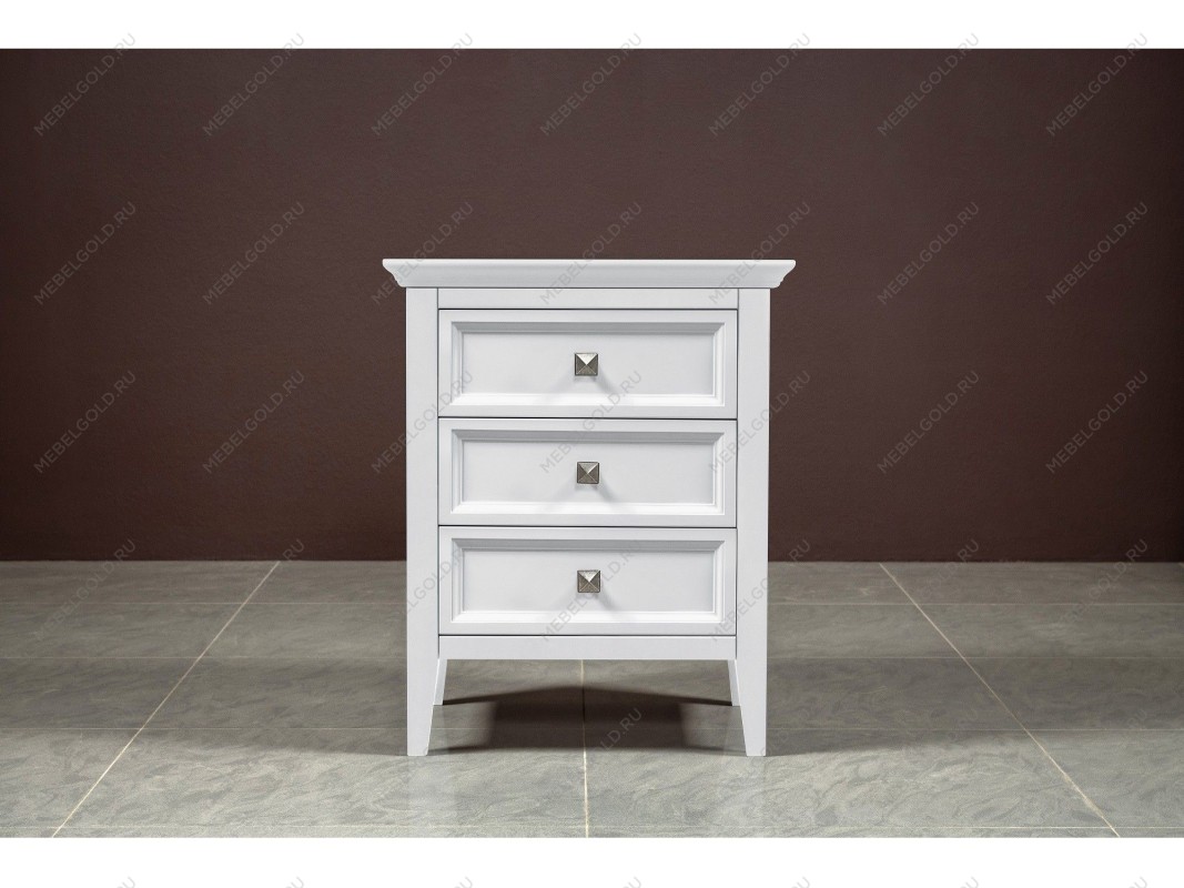 Тумба прикроватная 3 ящика Manhattan (Белый) | изображение 2