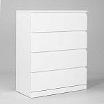 МАЛЬМ / VARMA Комод ИКЕА / IKEA 4, 80x100x40, пигмент, белый - Выставка м. Марьина роща | изображение 1