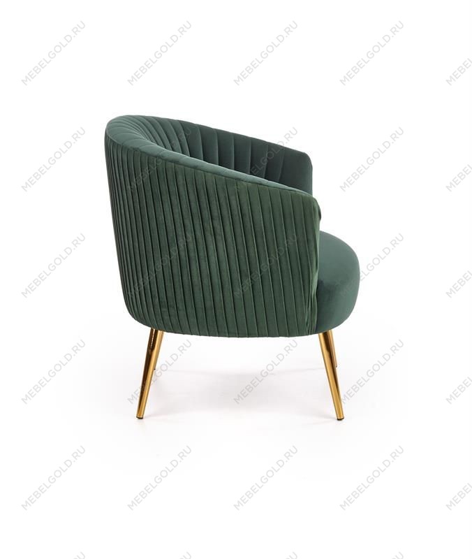 Кресло Halmar CROWN (темно-зеленый/золотой) | изображение 2