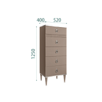 Комод узкий с планкой Римини СОЛО (Мокка/Серебро) РМКМ-2(s) - Выставка м. Марьина роща