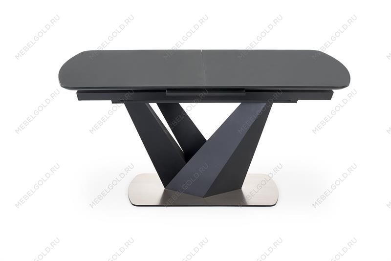 Стол обеденный Halmar PATRIZIO 160 раскладной (темно-серый/черный)