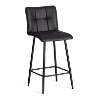 Полубарный стул Bari/Бари, экокожа, черный, 42х55х99 см