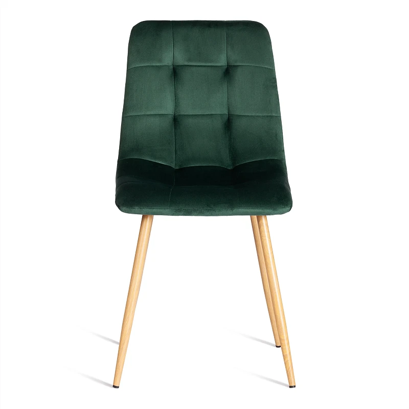 Стул CHILLY (mod. 7094-1), вельвет/металл, 44,5х52,5х86 см, dark green (темно-зеленый) HLR57 / натуральный | изображение 4