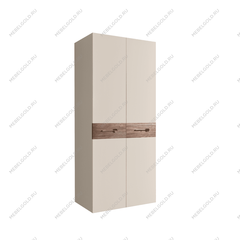 Шкаф 2-х дверный Bogemia Wood Wo (Слоновая кость/Золото) БМШ2/2(Wo)