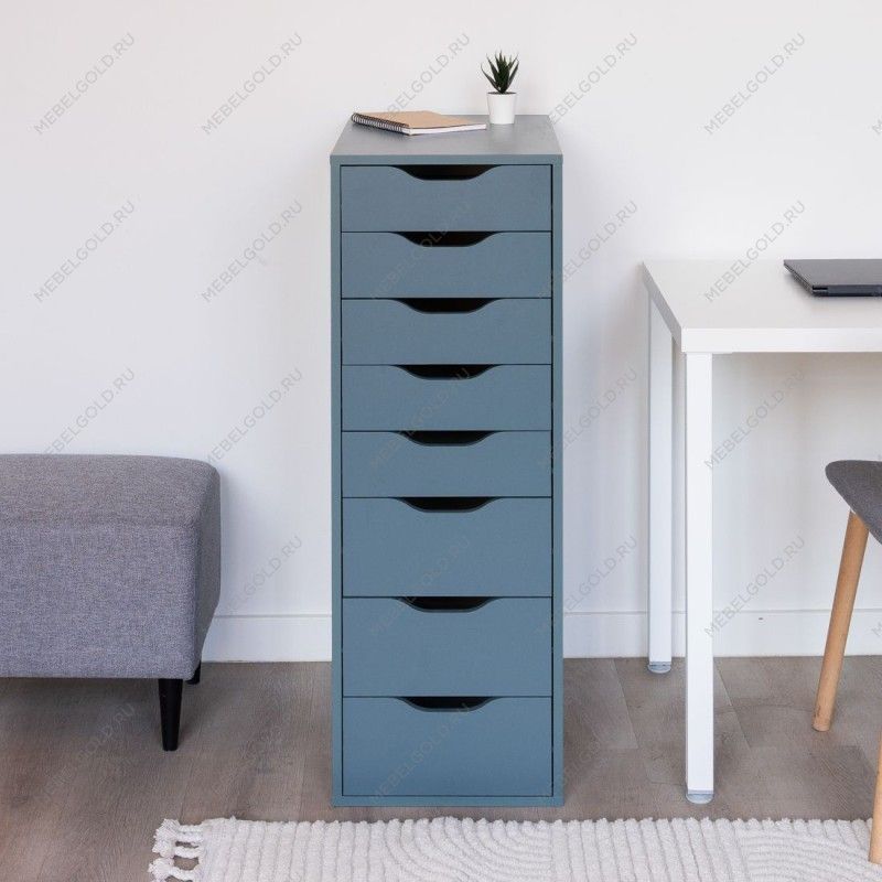 ИНГАР 8 комод 36x102x53, серо-бирюзовый | изображение 3