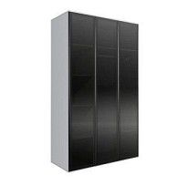 Шкаф 3-х дверный Bogemia Air (Белый/Черный) БМШ2/3(3)