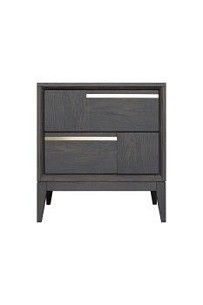 Тумба прикроватная Сидней 2 ящика, дуб графит