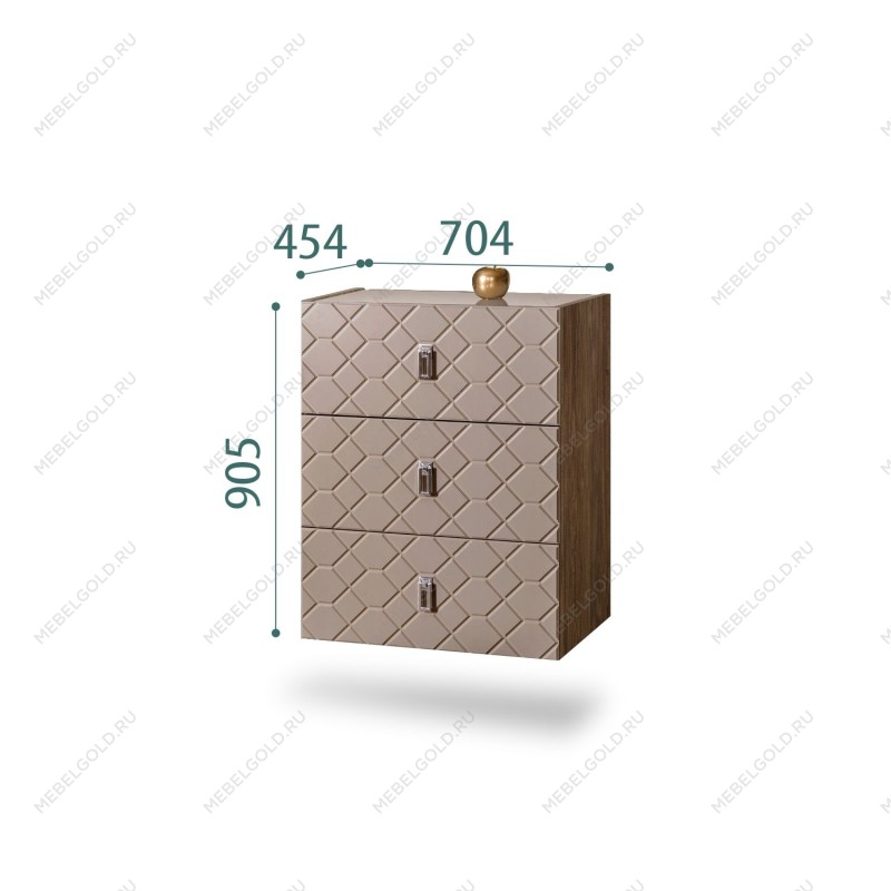 Комод Bogemia Woodline Fly Fa (Мокка) (Lakobel/Хром) БМКМ-1