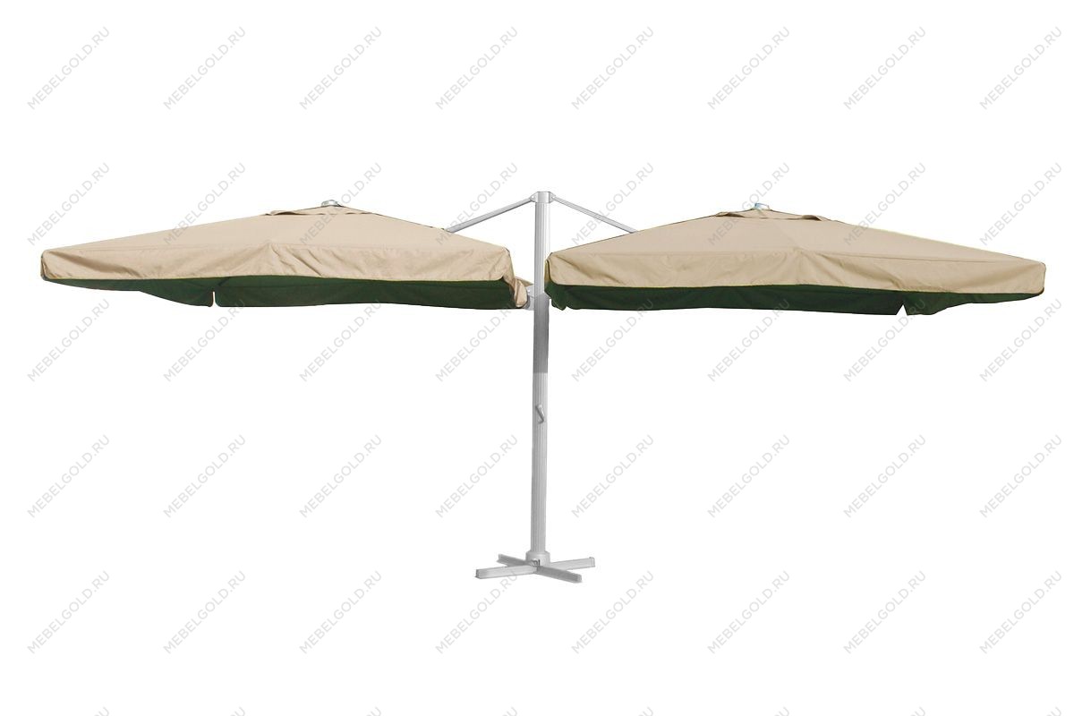 Зонт двойной Мадрид 3*3м, цвет песочный