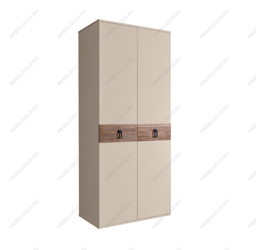 Шкаф 2-х дверный Bogemia Wood Fa (Ваниль/Черный) БМШ2/2(Wo)