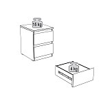 МАЛЬТА тумба ИКЕА / IKEA 2 ящика 40х54 сонома | изображение 4