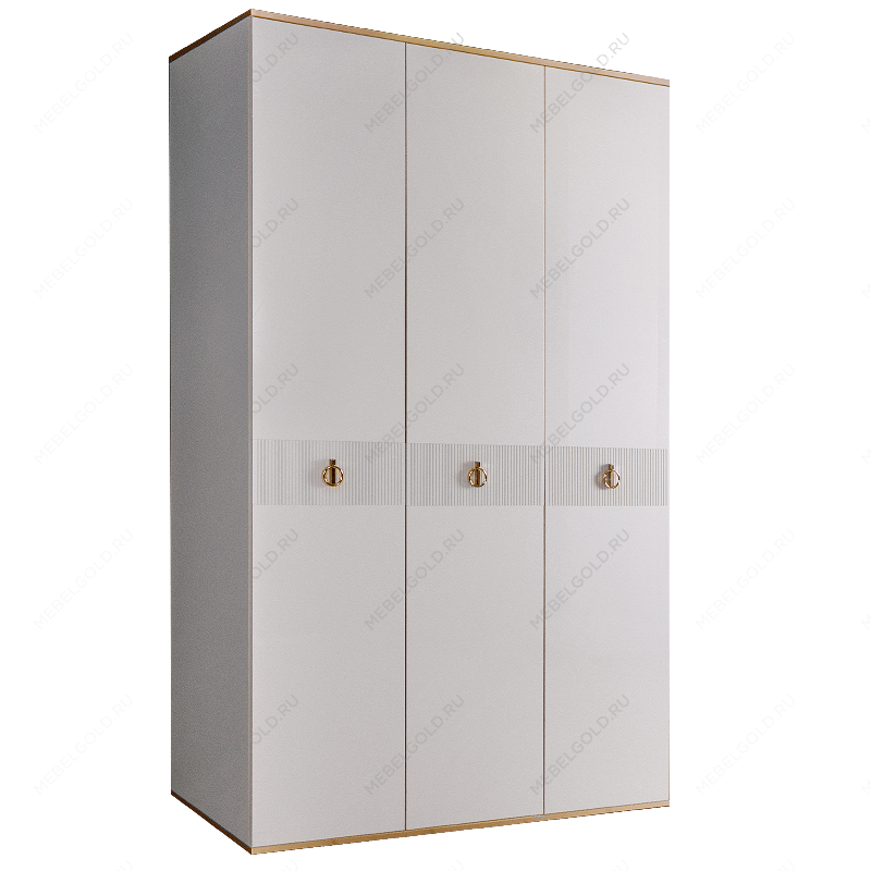 Шкаф 3-х дверный Римини СОЛО (Белый/Золото) РМШ2/3(s)