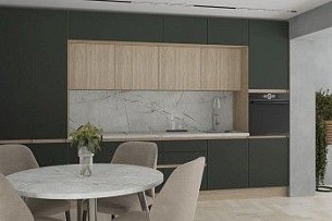 Мебель Женева (Зеленый матовый) для кухни