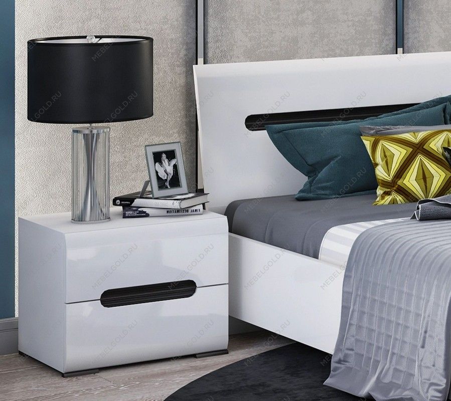 Тумба прикроватная Ацтека KOM2S/4/5 белый | изображение 3