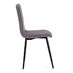 Стул ARC, Велюр/металл, 46 х 52 х 88 см, темно-серый/черный | изображение 1