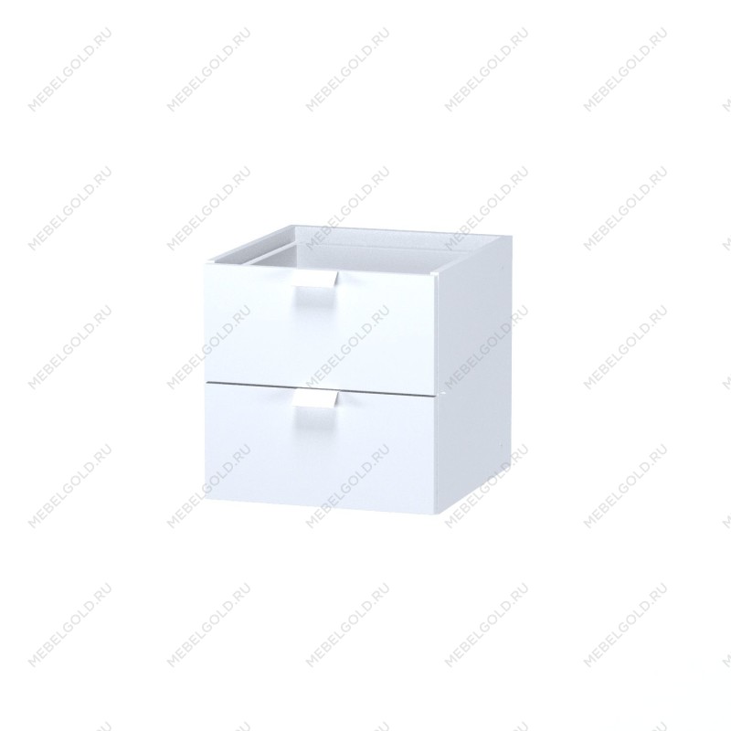 Фора модуль с двумя ящиками, ручка металл 33х33х37, белый