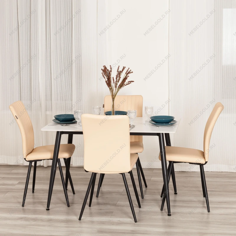 Стул обеденный Monte Carlo, TREND, экокожа, бежевая, 49х51х93 см | изображение 10