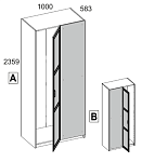 Шкаф угловой ПАКС (PAX) 100/56, белый | изображение 2