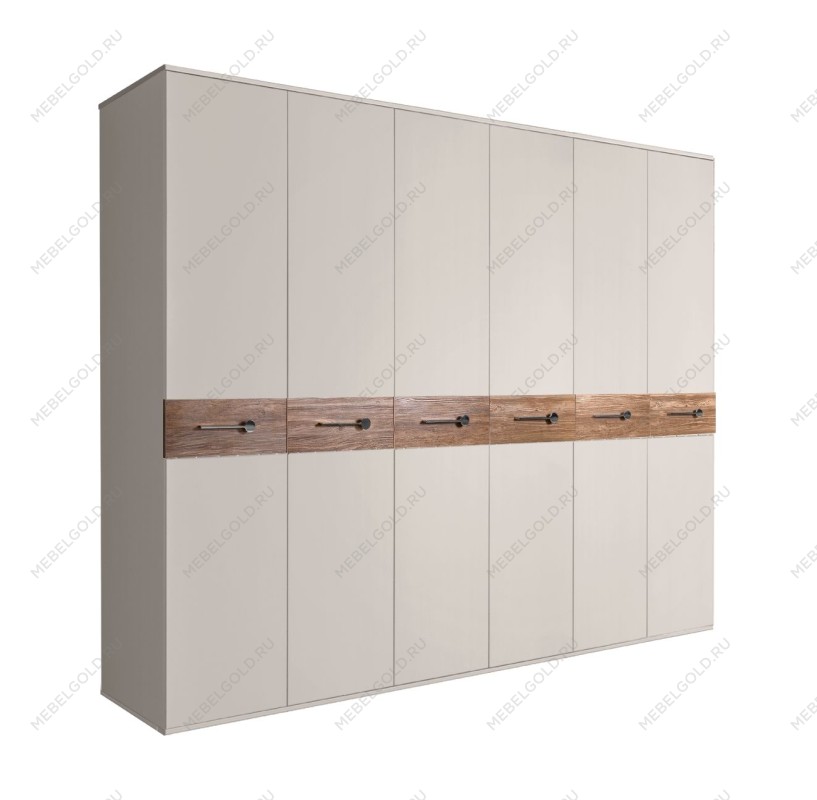 Шкаф 6-ти дв. Bogemia Wood Wo (Шелк/Хром) БМШ2/6(Wo)