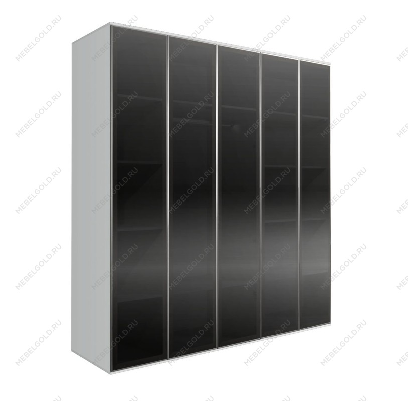 Шкаф 5-ти дв. Bogemia Air (Белый/Серебро) БМШ2/5(5)