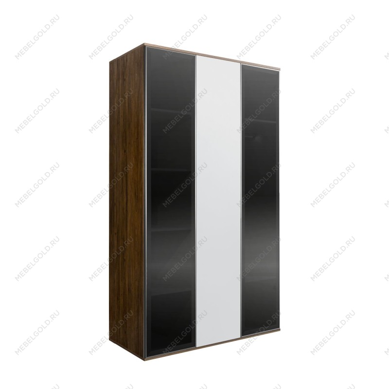 Шкаф 3-х дверный Bogemia Woodline Air (Белый/Серебро) БМШ2/3(2)