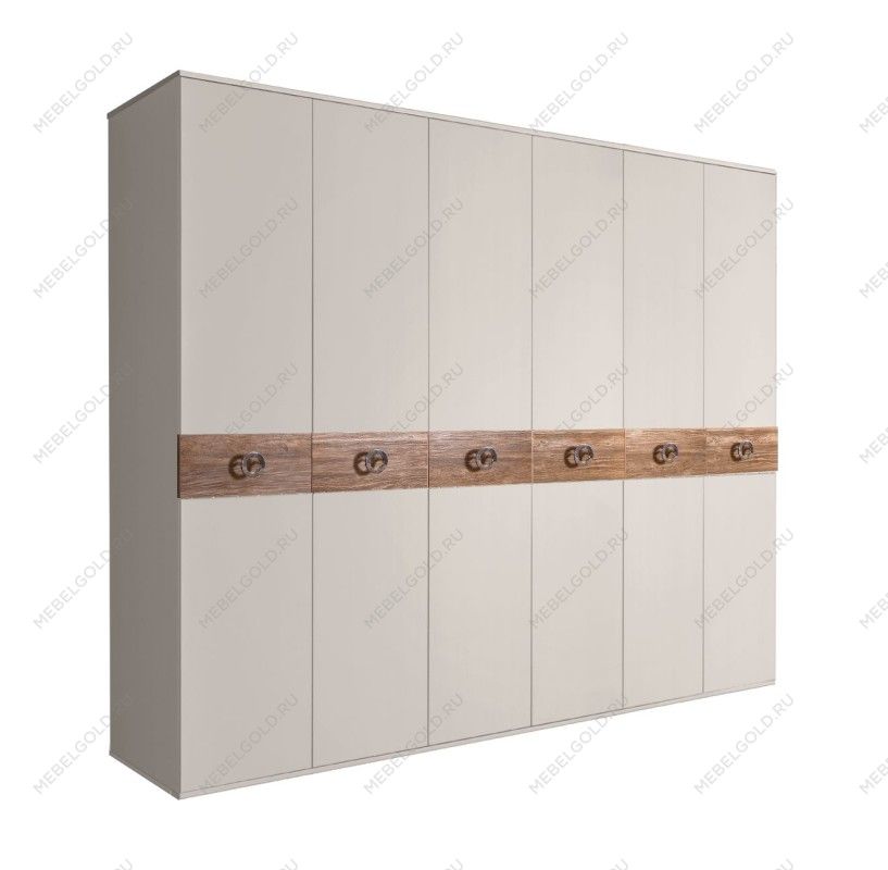 Шкаф 6-ти дв. Bogemia Wood Fi (Шелк/Хром) БМШ2/6(Wo)
