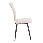 Стул обеденный Monte Carlo, флок, молочный/черный, 4, 50х55х93 | изображение 1