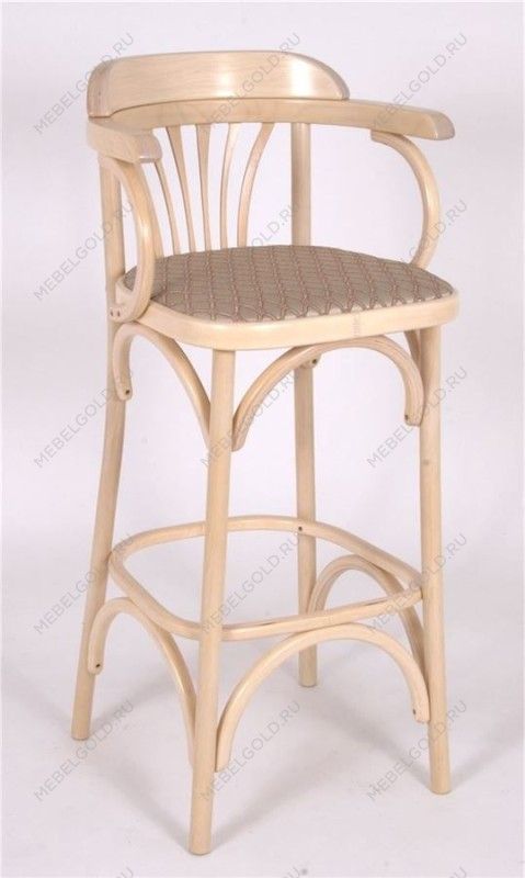 Стул барный 750 Венский мягкий (беленый дуб, ткань 1 beige) | изображение 1