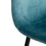 Стул BREEZE (mod. 4724), Велюр/металл, 44 х 53 х 87 см, Torquoise (бирюзовый ) HLR60 / черный | изображение 6