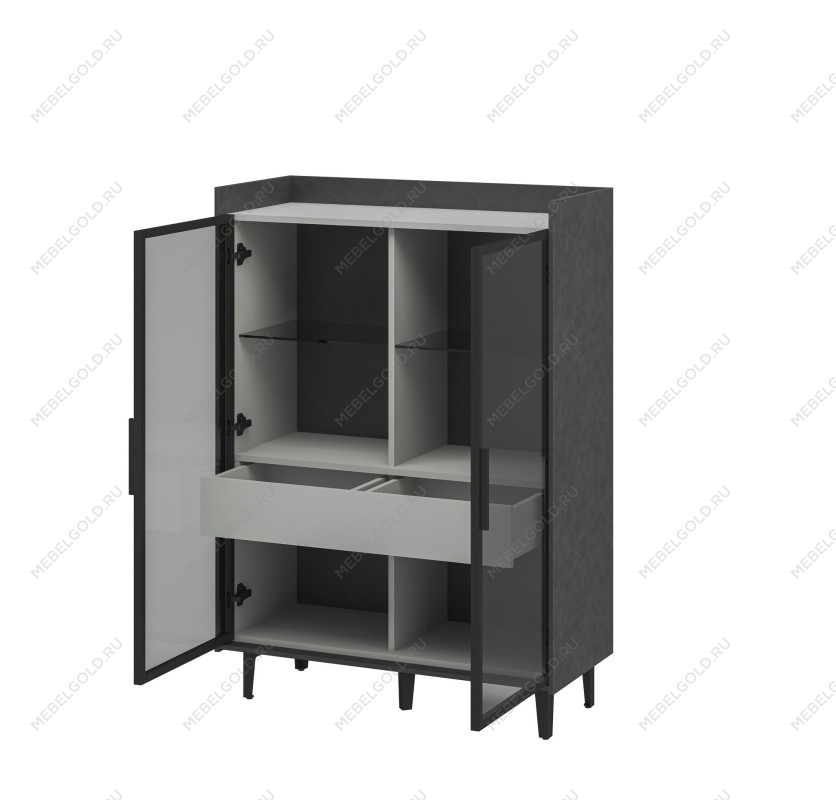 Шкаф комбинированный Модена Лунный камень МН-048-23 | изображение 1