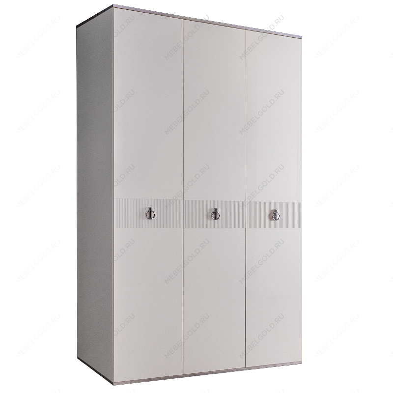 Шкаф 3-х дверный Римини СОЛО (Белый/Серебро) РМШ2/3(s)