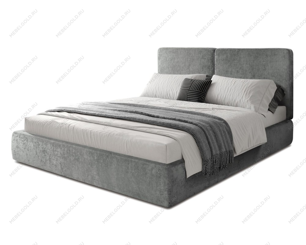 Кровать Natura 1.6 м, с подъемным механизмом Шенилл (Monblan) 517, НТКР-1[3]