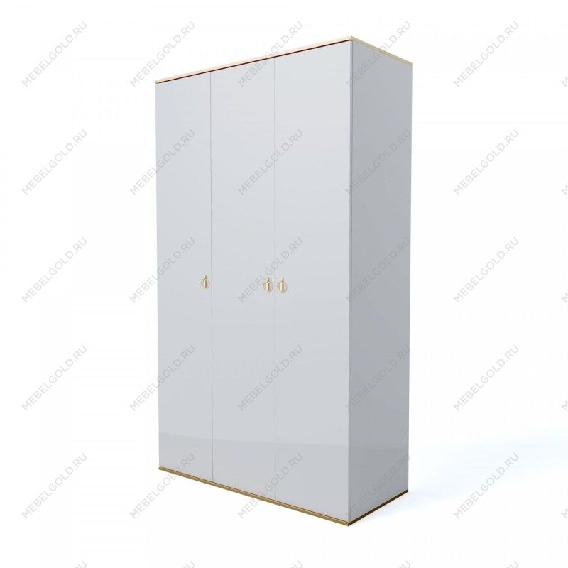 Шкаф 3-х дверный Римини (Белый/Золото) РМШ2/3
