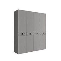 Шкаф 4-х дв. Bogemia Farfalle (Серый/Черный) БМШ2/4(Fa)