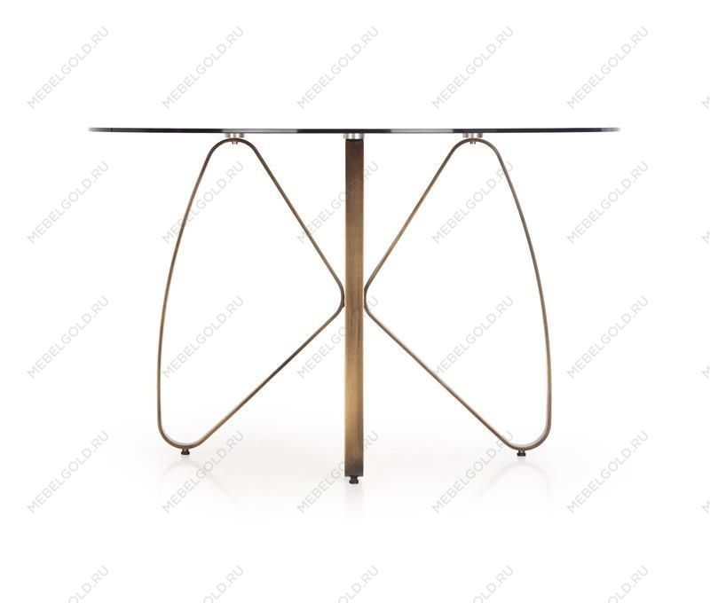 Стол обеденный Halmar LUNGO (коричневый/античное золото) | изображение 3